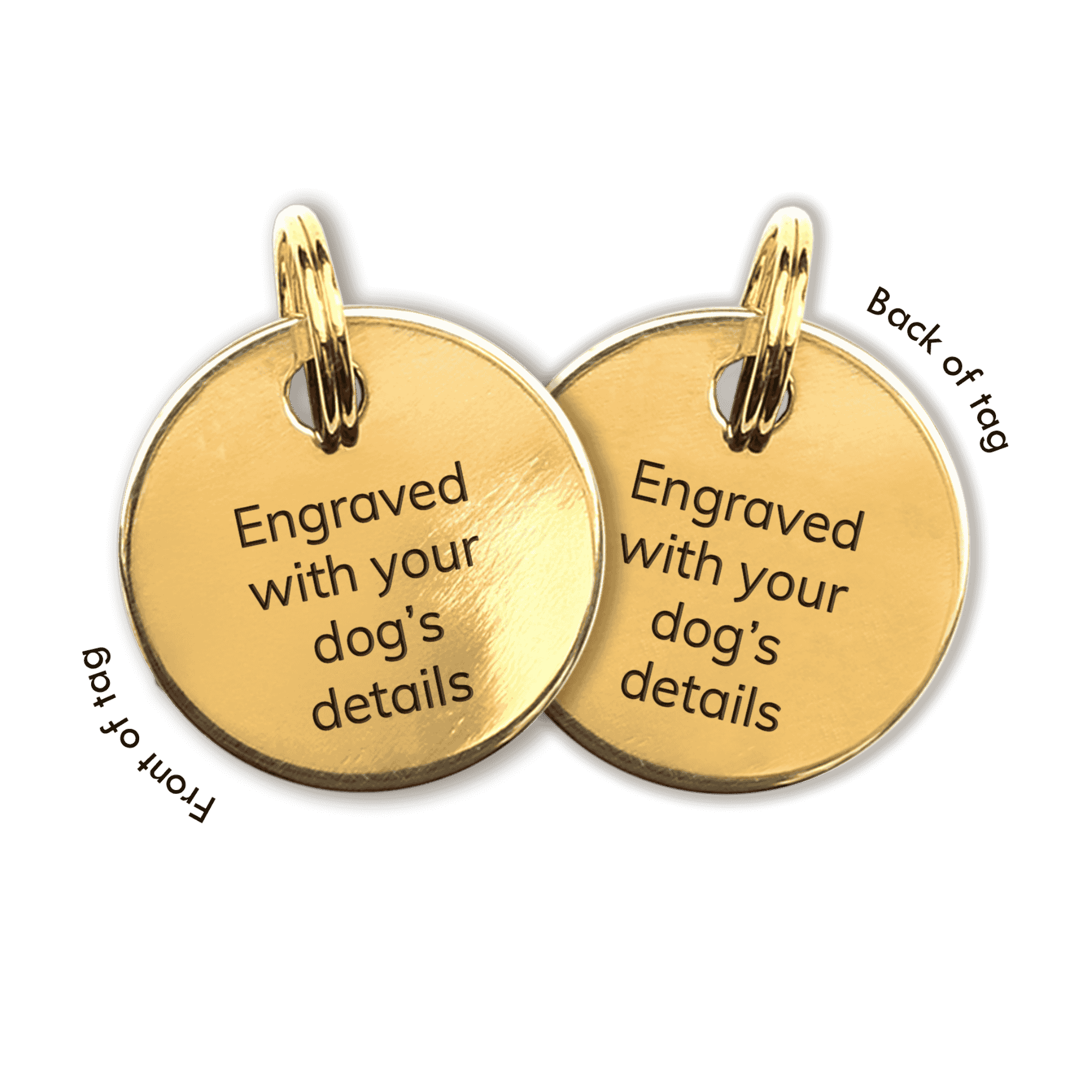 Dog Tag Engraving - Rowlie - Gold #engraving_two-sided