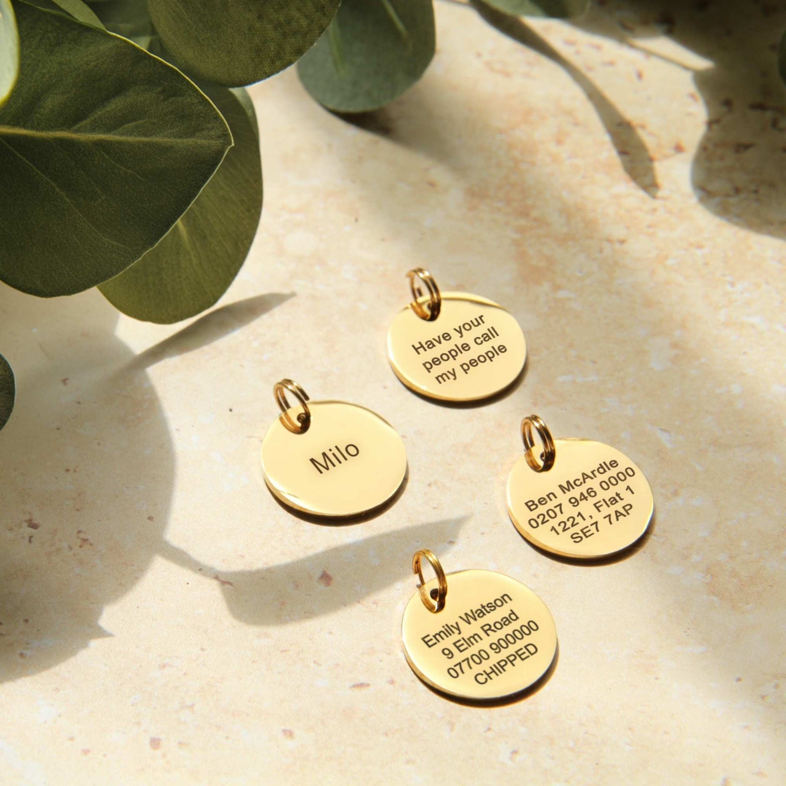 Dog Tag UK - Rowlie - Gold #engraving_one-sided