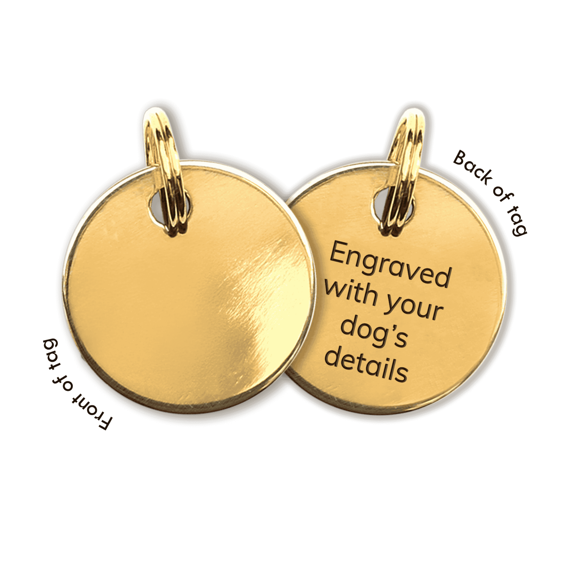 ID Tag Dog - Rowlie - Gold #engraving_one-sided
