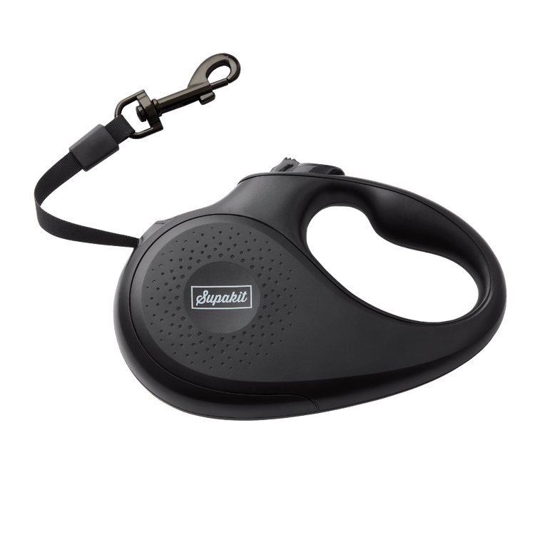Retractable Dog Leash for Small Dogs - Supakit - Black