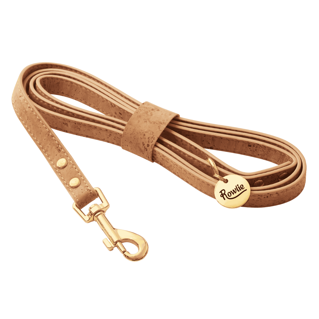 Leather Small Dog Leash - Rowlie #color_natural